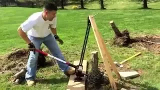 Remove tree stump with hi-lift jack