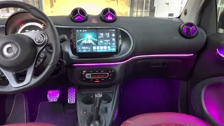 smart car tablet ed ambient lighting by audio elite