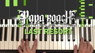 Papa Roach - Last Resort (Piano Tutorial Lesson)