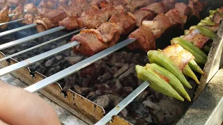 Jannn Armenian BBQ Xorovats Հայկական խորոված Beef Pork Lamb Chicken Okra &  bacon