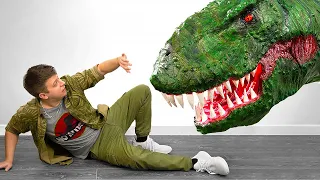 Como Fazer um T-Rex de Papelão