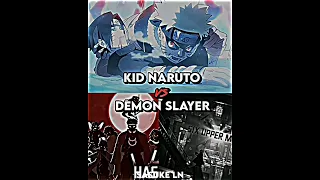 Kid Naruto vs Demon Slayer | #naruto #demonslayer