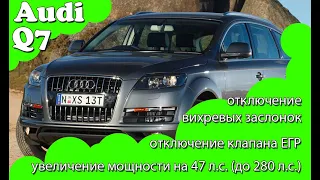 Audi Q7: увеличение мощности до 280 л.с., отключение клапана ЕГР, отключение вихревых заслонок