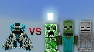 Tyrannosaurus Warden vs All Titan Mobs (No Titan Warden and Witherzilla) - Mob Battle