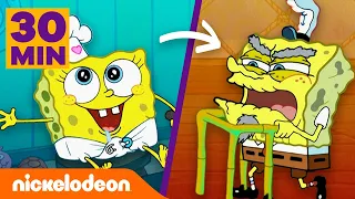 SpongeBob | Od malucha do dorosłego - 30 minut scen z życia SpongeBoba! | Nickelodeon Polska