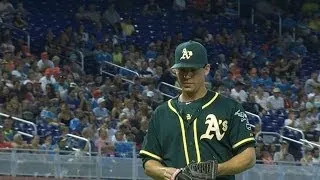 OAK@MIA: Milone allows two earned over seven strong