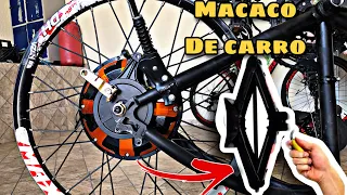 Como instalar um MOTOR GRANDE num quadro de Bicicleta comum