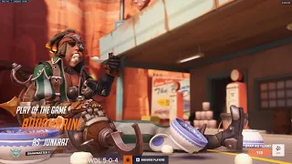 POTG! AQUAMARINE INSANE JUNKRAT GAMEPLAY OVERWATCH 2 TOP 500