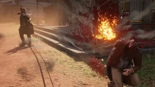 Red Dead 2 - Dynamite/Explosive Arrow Compilation - Brutal Kills - Funny Moments - Ragdoll Physics