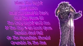 Gremlin Performs "Stand By Me" By Ben E. King (Lyrics) | The Masked Singer