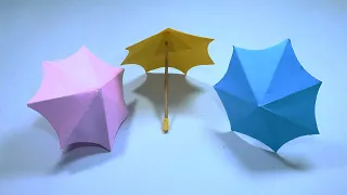 Origami : How to make a paper Umbrella - mini paper Umbrella - காகிதக் குடை தயாரிப்பது எப்படி.