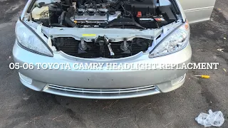 2003-2006 Toyota Camry Headlight Removal and  Installation Part 2 Reconditioning