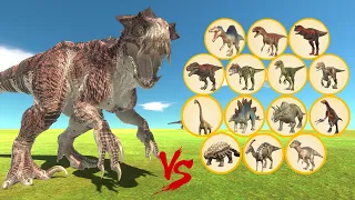 HYBRID CARNOSAUR REX vs ALL UNITS DINOSAUR - Animal Revolt Battle Simulator
