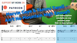 Marvin Gaye & Tammi Terell   Ain't No Mountain High Enough (Bass cover with tabs)