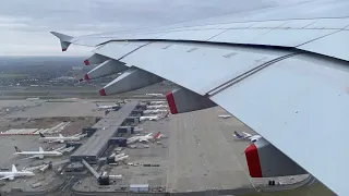 British Airways Airbus A380-841 Takeoff from London Heathrow Airport