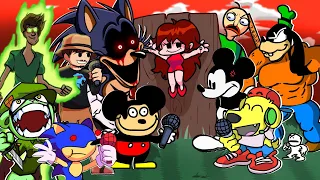 Friday Night Funkin but EVERYONE SINGS IT (Mokey, Sonic.EXE, Mickey, Mr Beast) FNF Mods 120