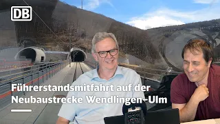 Echtzeit Führerstandsmitfahrt im ICE-S der Deutschen Bahn auf der Neubaustrecke Wendlingen–Ulm