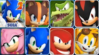 Sonic Dash 2 Sonic Boom - All 7 Characters Unlocked - Vector vs Shadow vs Sticks vs Amy