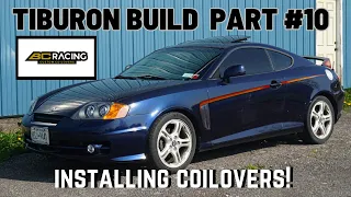 HOW TO INSTALL COILOVERS ON A HYUNDAI TIBURON | TIBURON BUILD PART #10 | BC RACING COILOVERS