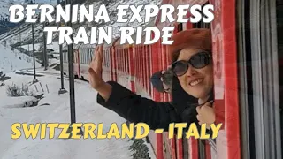 BERNINA EXPRESS RIDE | SWITZERLAND TO ITALY | WINTER SEASON #travel #switzerland