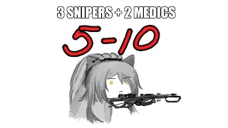 Arknights | 5-10 | 3 Snipers + 2 Medics | Tanky Cat