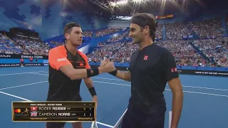 Roger Federer v Cameron Norrie highlights (RR) | Mastercard Hopman Cup 2019