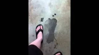 Bigfoot print in garage