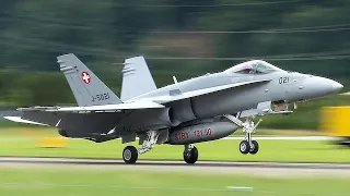 F-5 Tiger and F-18 Hornet recoveries Meiringen Air Base Switzerland