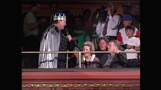 Bret Hart vs Bam Bam Bigelow. Jerry The King Lawler harasses Bret's parents in the crowd! (WWF)