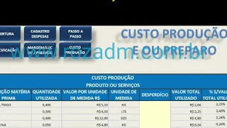 PLANILHA PARA PRECIFICAÇÃO E CUSTOS PARA PRODUTOS E SERVIÇOS