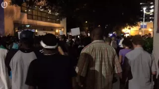 Protesters on Friday night