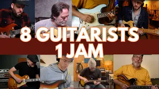 8 Great GUITARISTS Solo on 1 GROOVY Track