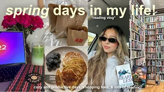 VLOG!🍵 productive & cozy days, reading & bookstore vlog, cooking at home, & new book recs!