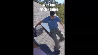 Using The Pitch Hopper To Walk On A Steep Roof #Shorts