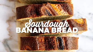 Sourdough Discard Banana Bread (Air fryer or Oven) | Supergolden Bakes