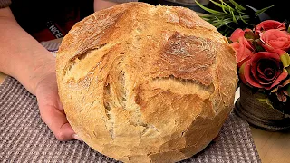 Now you don't have to buy anymore! BREAD WITHOUT kneading! Anyone can bake 4-ingredient bread!