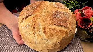 Jetzt müssen Sie nicht mehr kaufen! BROT OHNE Kneten! 4-Zutaten-Brot backen kann jeder!