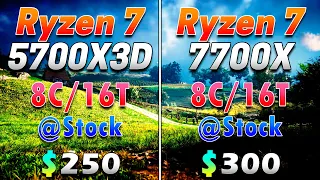 Ryzen 7 5700X3D vs Ryzen 7 7700X | PC Gameplay Tested