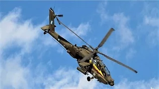 AH-64A/D APACHE Display - Takeoff, Landing, Air-Wheelies @ Hellenic Army - AFW 2015 Airshow