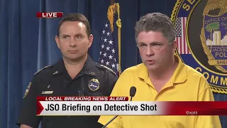 UNCUT: Sheriff Mike Williams, Chief Tom Hackney give details of officer, suspect shooting