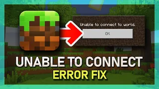 How To Fix “Unable To Connect To World” Error in Minecraft PE