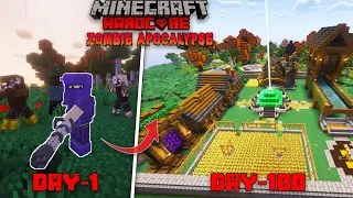 I Survived 100 Days in a Zombie Apocalypse in Minecraft Hardcore !! (Hindi)