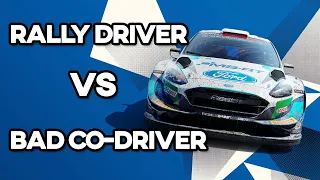 Rally Driver Vs. Bad Co-Driver WRC