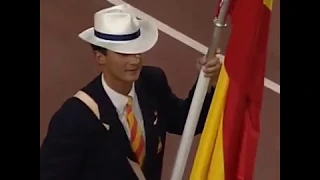 España en la ceremonia de inauguración de Barcelona 1992