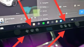 Tesla Model Y / 3 Ctrl BAR | control bar | Shortcut Buttons Inspired by MacBook Pro Touch Bar!