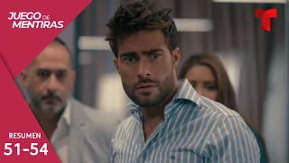 Juego de Mentiras, resumen episodios 51 al 54 | Telemundo Novelas