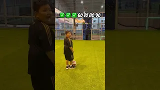 Superstar Kid's Incredible Progress: Conquering the Stop Ball Challenge at Nearly 80km/h!😍#footbot