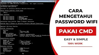 Cara Melihat Password Wifi Dengan CMD | Melihat Password Wifi di Windows 10