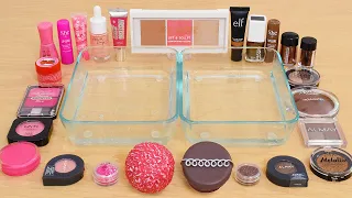 Strawberry vs Chocolate - Mixing Makeup Eyeshadow Into Slime ASMR 391 Satisfying Slime Video