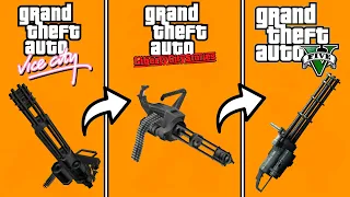 Evolution of Minigun in GTA games | GTA Comparions